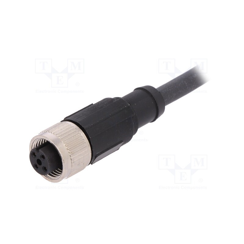 1 pcs x LAPP - AB-C4-2,0PUR-M12FS-SH - Connection lead, M12, PIN: 4, straight, 2m, plug, 250VAC, 4A, PUR