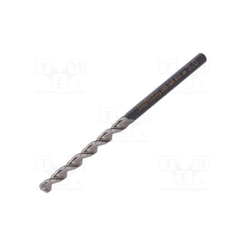 1 pcs x ALPEN-MAYKESTAG - 61100300100 - Drill bit, for metal, Ø: 3mm, L: 61mm, Working part len: 33mm