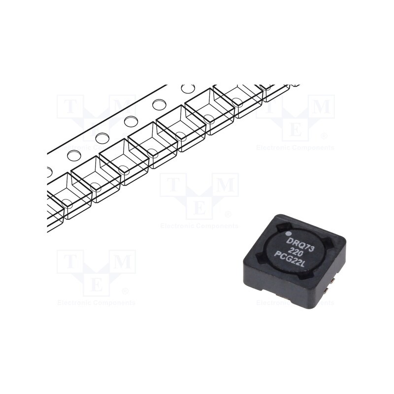 1 pcs x EATON ELECTRONICS - DRQ73-220-R - Inductor: wire, SMD, 22uH, Ioper: 1.62A, 107mΩ, ±20%, Isat: 1.67A
