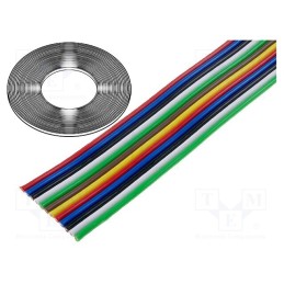 1 m x BQ CABLE - TLWY12/1.00 - Wire: ribbon, 12x1mm2, stranded, Cu, unshielded, PVC, 500V, 25m