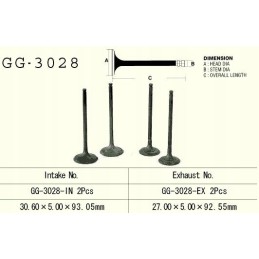 Vesrah intake valve suzuki dr 350 90 99 lta 400 02
