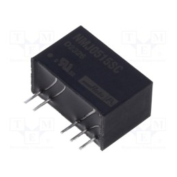 1 pcs x Murata Power Solutions - NMJ0515SC - Converter: DC/DC, 1W, Uin: 4.5÷5.5V, Uout: 15VDC, Uout2: -15VDC, SIP