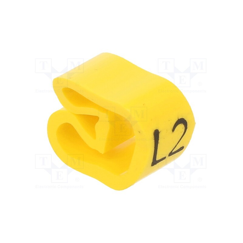 1 pcg x PARTEX - PA-30006AV40.L2 - Markers, Marking: L2, 8÷16mm, PVC, yellow, -30÷60°C, leaded, PA-3