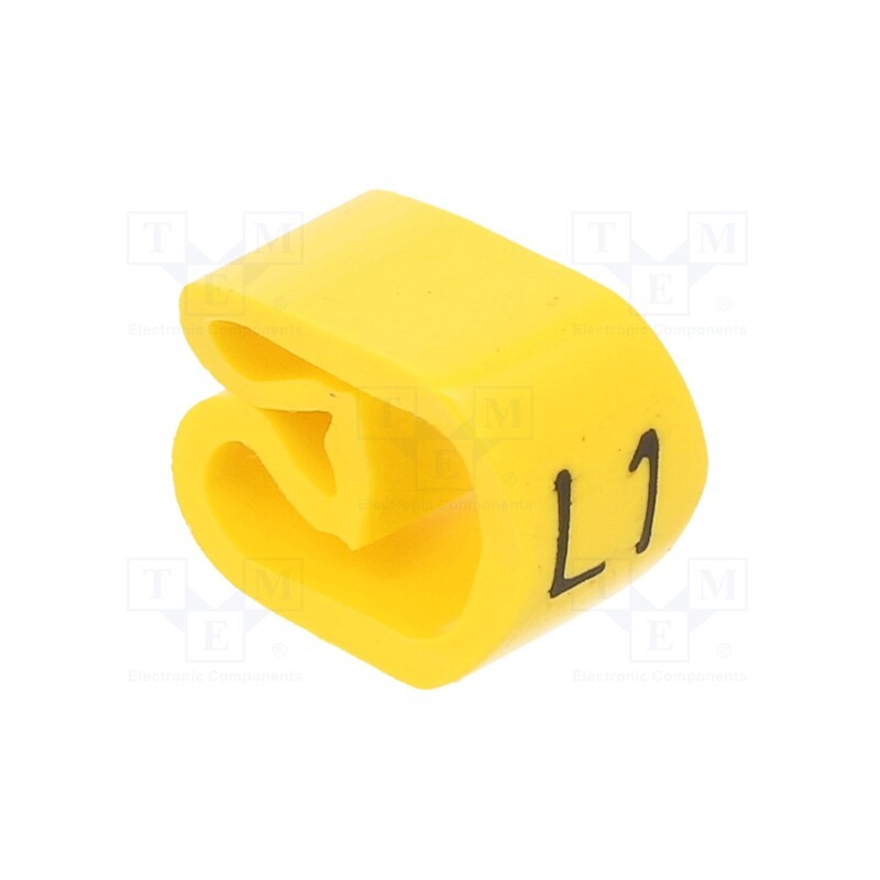1 pcg x PARTEX - PA-30006AV40.L1 - Markers, Marking: L1, 8÷16mm, PVC, yellow, -30÷60°C, leaded, PA-3