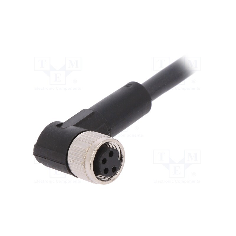 1 pcs x LAPP - AB-C4-5,0PUR-M8FA - Connection lead, M8, PIN: 4, angled, 5m, plug, 60VAC, 4A, -25÷80°C