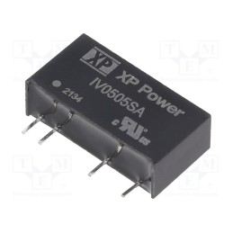 1 pcs x XP POWER - IV0505SA - Converter: DC/DC, 1W, Uin: 5V, Uout: 5VDC, Iout: 200mA, SIP, 80kHz, THT