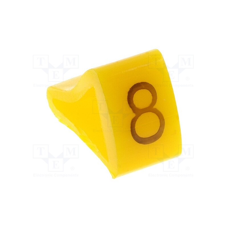 1 pcg x KURANT - MZ-4/8 -AS - Markers, Marking: 8, 10÷16mm, H: 21mm, A: 15mm, -30÷100°C, leaded