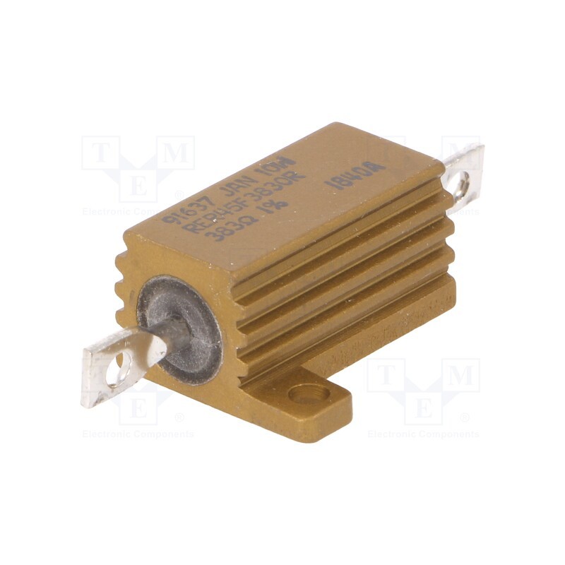 1 pcs x VISHAY - RER45F3830RC02 - Resistor: wire-wound, screw, 383Ω, 10W, ±1%, 20ppm/°C