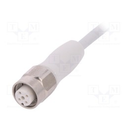 1 pcs x LAPP - AB-C4-5,0TPE-M12FS-HD - Connection lead, M12, PIN: 4, straight, 5m, plug, 250VAC, 4A, 250VDC