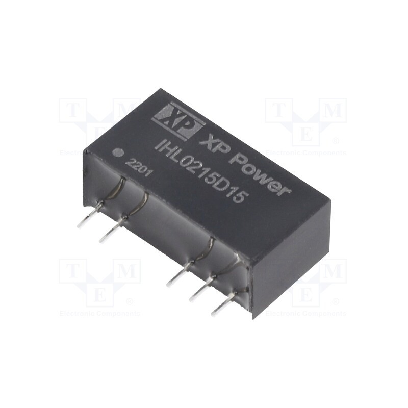 1 pcs x XP POWER - IHL0215D15 - Converter: DC/DC, 2W, Uin: 13.5÷16.5V, Uout: 15VDC, Uout2: -15VDC