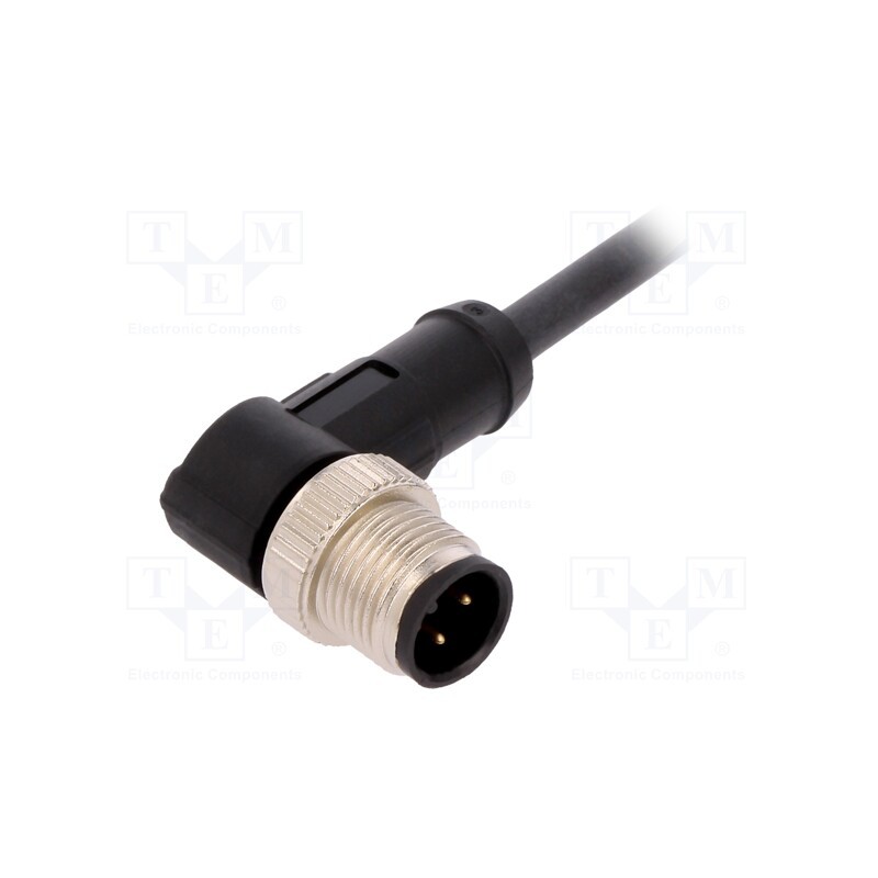 1 pcs x LAPP - AB-C4-M12MA-5,0PUR - Connection lead, M12, PIN: 4, angled, 5m, plug, 250VAC, 4A, -25÷80°C