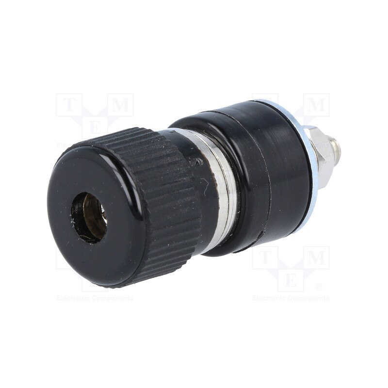 1 pcs x SCI - R1-26B BLACK - Socket, 4mm banana, 30A, 60VDC, black, nickel plated, -10÷80°C