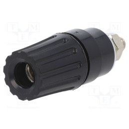 1 pcs x HIRSCHMANN T&M - PKI 110 SW - Socket, 4mm banana, 35A, 60VDC, black, nickel plated, -25÷100°C