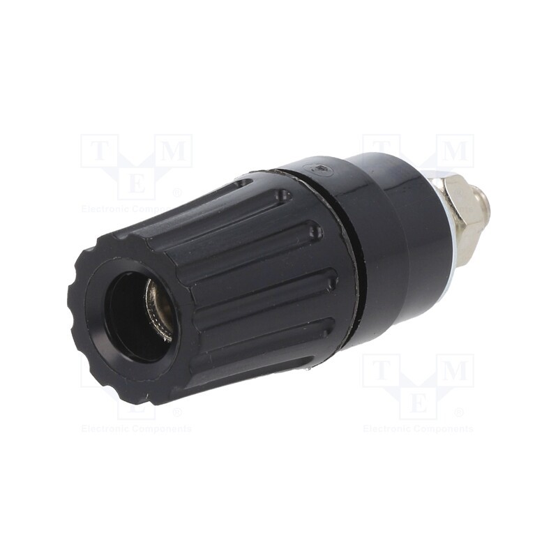1 pcs x HIRSCHMANN T&M - PKI 110 SW - Socket, 4mm banana, 35A, 60VDC, black, nickel plated, -25÷100°C