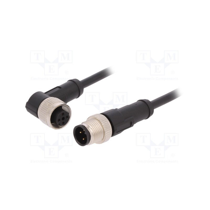 1 pcs x LAPP - AB-C4-M12MS-2,0PVC-M12FA - Connection lead, M12, PIN: 4, 2m, plug, 250VAC, 4A, -25÷80°C, PVC