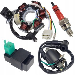 Magneto stator stator module coil spark plug atv quad 4t 110 125