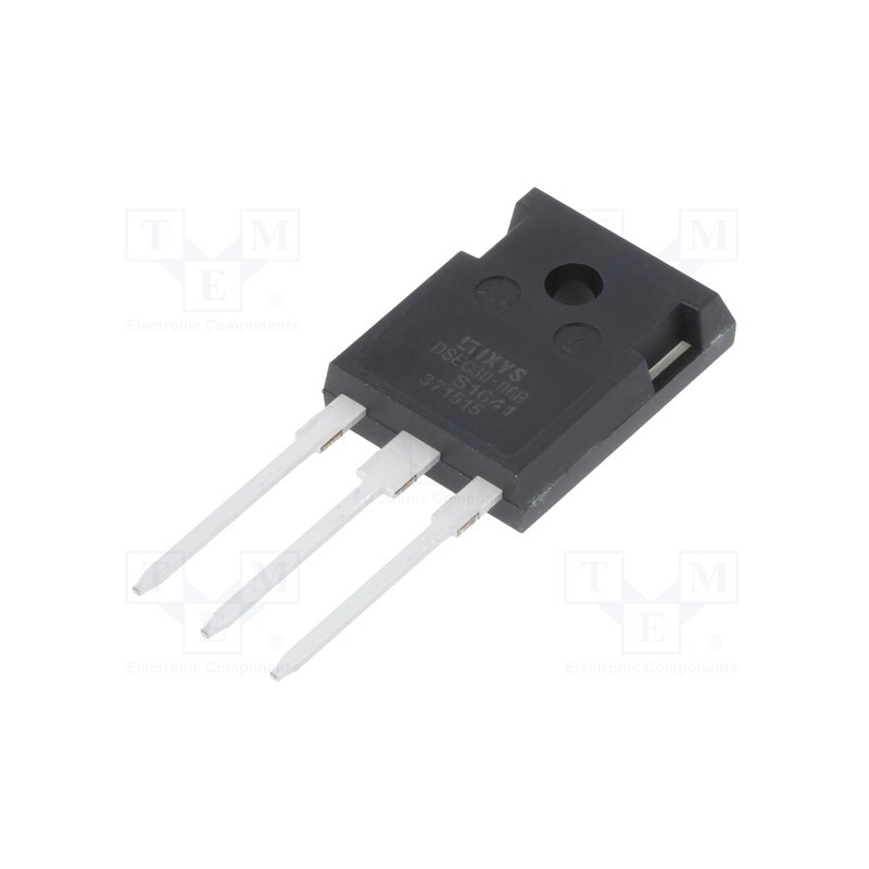 1 pcs x IXYS - DSEC30-06B - Diode: rectifying, THT, 600V, 15Ax2, , Ifsm: 110A, TO247-3, 95W