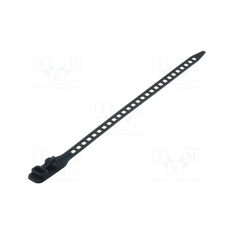 1 pcg x HELLERMANNTYTON - 115-07190 - Cable tie, multi use, L: 180mm, W: 7mm, polyurethane, 57N, black