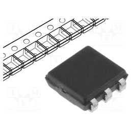 1 pcs x Analog Devices (MAXIM INTEGRATED) - DS9503P+ - Diode: TVS, 10V, 2A, unidirectional, TSOC6, , Ethernet