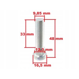 Hub spacer pin m10x1 25 dl 48 mm