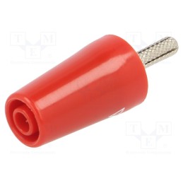 1 pcs x STu00c4UBLI - 24.0161-22 - Adapter, 4mm banana, 32A, red, nickel plated, 42mm, Contacts: brass
