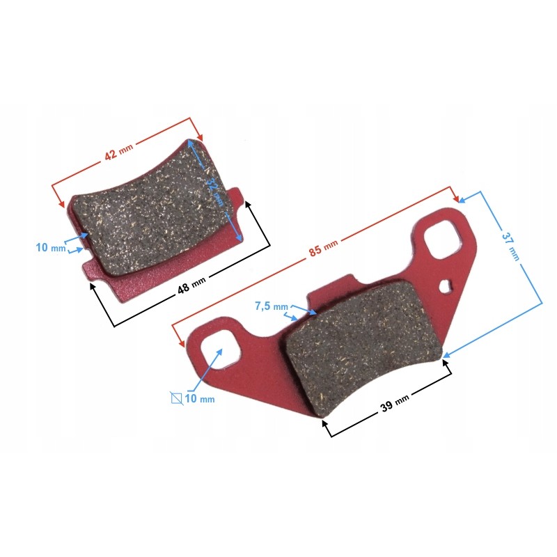 Brake pads rear quad Chinese ATV 50 7 110 125
