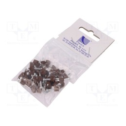 1 pcg x PAWBOL - H.7001B -25 - Holder, brown, on round cable, 25pcs, with a nail, 3mm