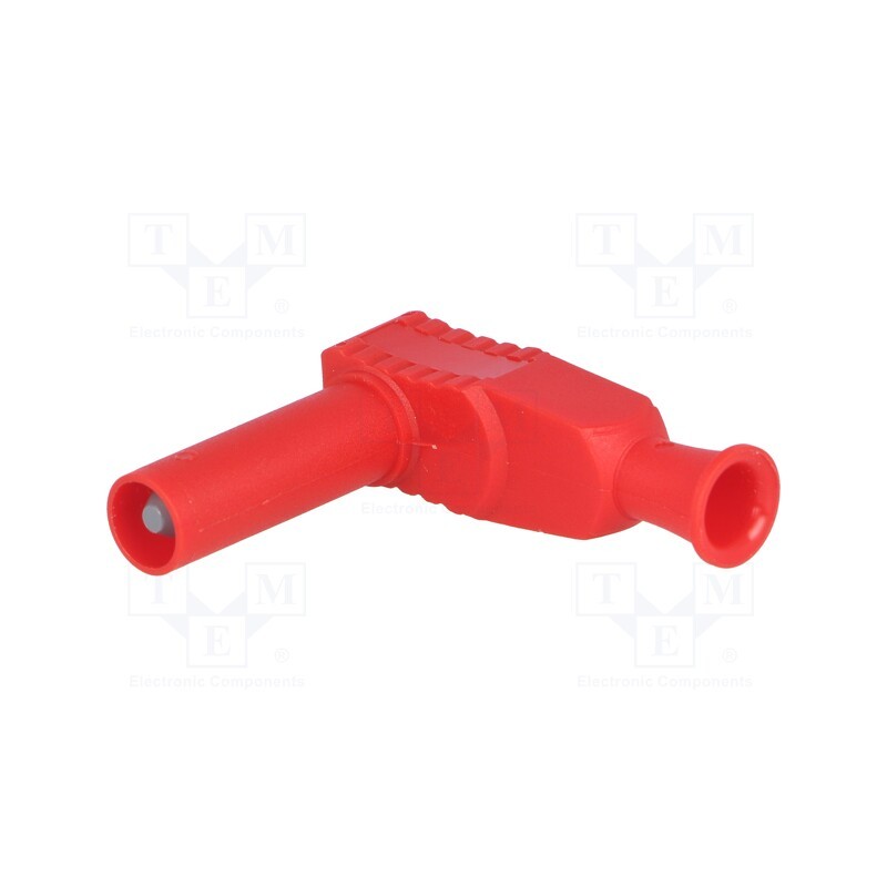 1 pcs x ELECTRO-PJP - 1067-RT - Plug, 4mm banana, 20A, 1kVAC, red, insulated, 2.5mm2, on cable