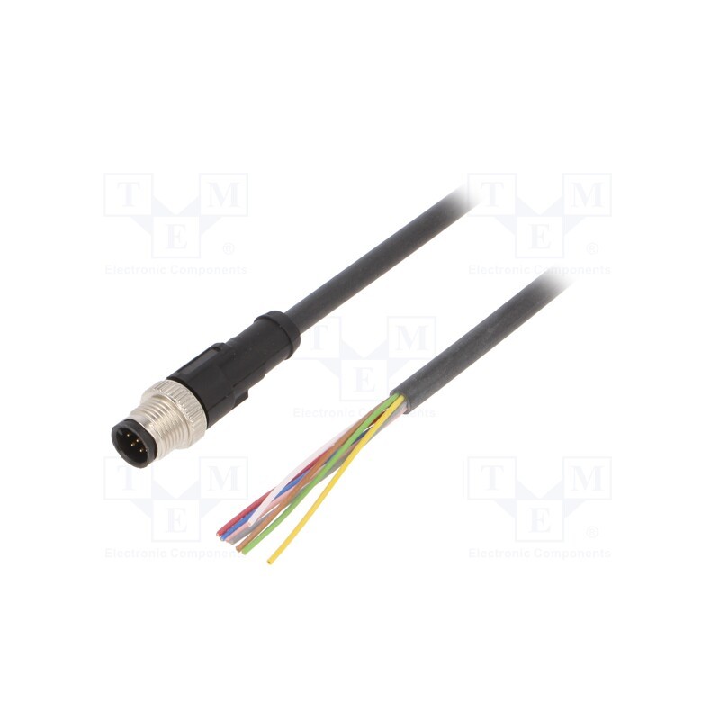 1 pcs x LAPP - AB-C8-M12MS-2,0PUR - Connection lead, M12, PIN: 8, straight, 2m, plug, 30VAC, 4A, -25÷80°C