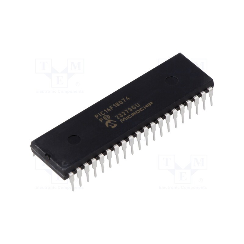 1 pcs x MICROCHIP TECHNOLOGY - PIC16F18074-E/P - IC: PIC microcontroller, 7kB, 32MHz, 1.8÷5.5VDC, THT, PDIP40, PIC16