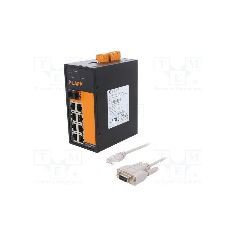 1 pcs x LAPP - M08T02GSFP - Switch Ethernet, managed, Number of ports: 10, 18÷60VDC, RJ45,SFP