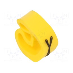 1 pcg x PARTEX - PA-20004AV40.Y - Markers, Marking: Y, 4÷10mm, PVC, yellow, -30÷60°C, leaded, PA-2