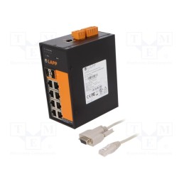 1 pcs x LAPP - M08T02SFP - Switch Ethernet, managed, Number of ports: 10, 18÷60VDC, RJ45,SFP