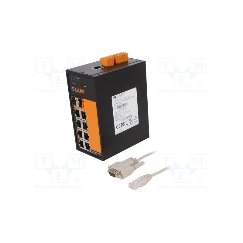 1 pcs x LAPP - M08T02SFP - Switch Ethernet, managed, Number of ports: 10, 18÷60VDC, RJ45,SFP