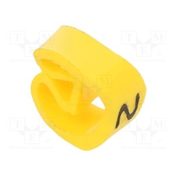 1 pcg x PARTEX - PA-20004AV40.SIN - Markers, 4÷10mm, PVC, yellow, -30÷60°C, leaded, PA-2, UL94V-0, L: 4mm