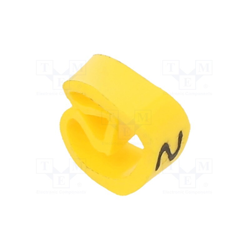 1 pcg x PARTEX - PA-20004AV40.SIN - Markers, 4÷10mm, PVC, yellow, -30÷60°C, leaded, PA-2, UL94V-0, L: 4mm