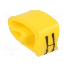 1 pcg x PARTEX - PA-20004AV40.H - Markers, Marking: H, 4÷10mm, PVC, yellow, -30÷60°C, leaded, PA-2