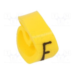 1 pcg x PARTEX - PA-20004AV40.F - Markers, Marking: F, 4÷10mm, PVC, yellow, -30÷60°C, leaded, PA-2