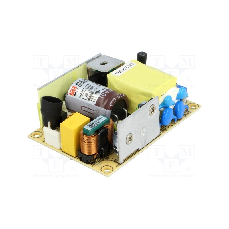 1 pcs x MEAN WELL - EPS-65S-7.5 - Power supply: switched-mode, open, 60W, 80÷264VAC, OUT: 1, 8A, 85%