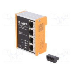 1 pcs x LAPP - PNF04T - Switch Ethernet, managed, Number of ports: 4, 18÷30VDC, RJ45, IP20