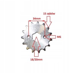 Output sprocket 428h 15 shafts 20 18 ATV Cross
