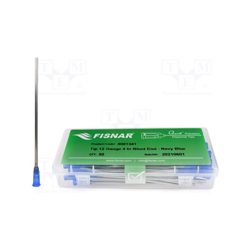 10 pcs x FISNAR - 8001341 - Needle: steel, 4', Size: 12, straight, 2.27mm, Body: black-blue