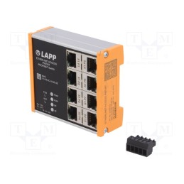 1 pcs x LAPP - PNF08T - Switch Ethernet, managed, Number of ports: 8, 18÷30VDC, RJ45, IP20