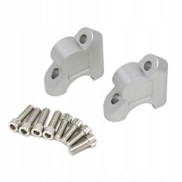 Universal silver handlebar mount, 22 mm to 22 mm diagonal