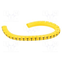 1 pcg x PARTEX - PA-10003PV40.T - Markers, Marking: T, 2.5÷5mm, PVC, yellow, -30÷60°C, leaded, PA-1