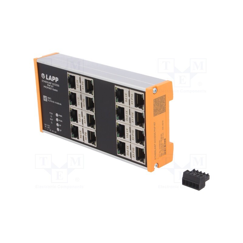1 pcs x LAPP - PNF16T - Switch Ethernet, managed, Number of ports: 16, 18÷30VDC, RJ45