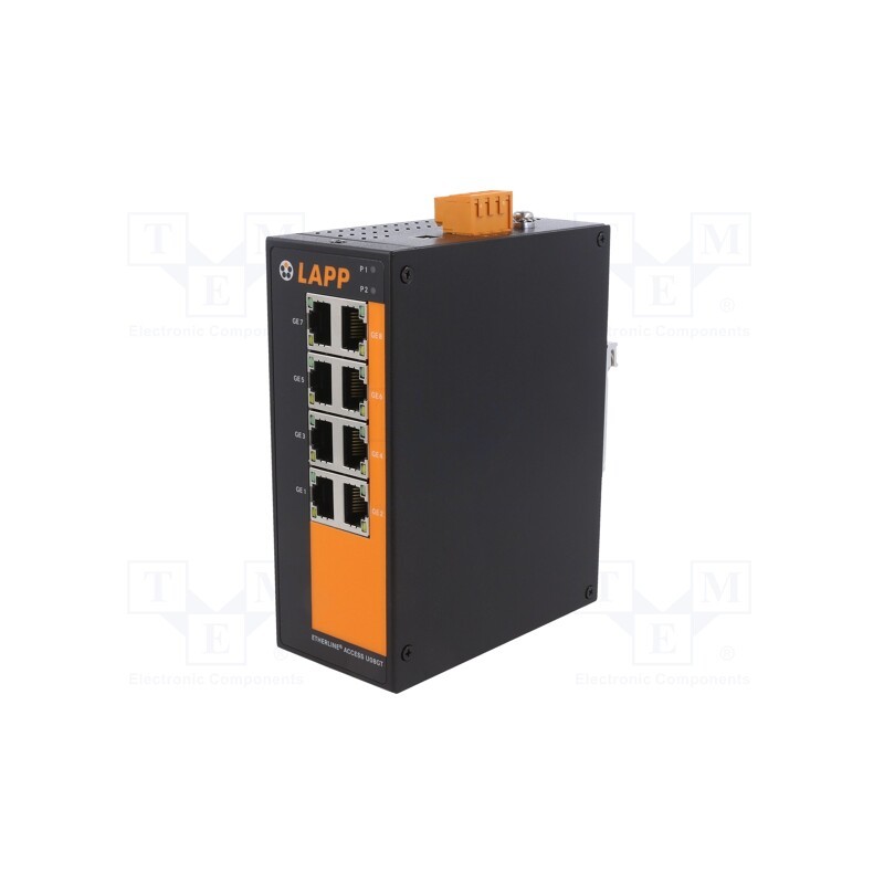 1 pcs x LAPP - U08GT - Switch Ethernet, unmanaged, Number of ports: 8, 12÷48VDC, RJ45