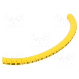 1 pcg x PARTEX - PA-10003PV40. - Markers, Marking: , 2.5÷5mm, PVC, yellow, -30÷60°C, leaded, PA-1