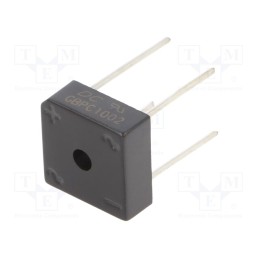 1 pcs x DC COMPONENTS - GBPC1002 - Bridge rectifier: single-phase, Urmax: 200V, If: 10A, Ifsm: 175A