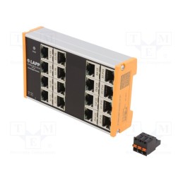 1 pcs x LAPP - UF16T - Switch Ethernet, unmanaged, Number of ports: 16, 18÷30VDC, RJ45